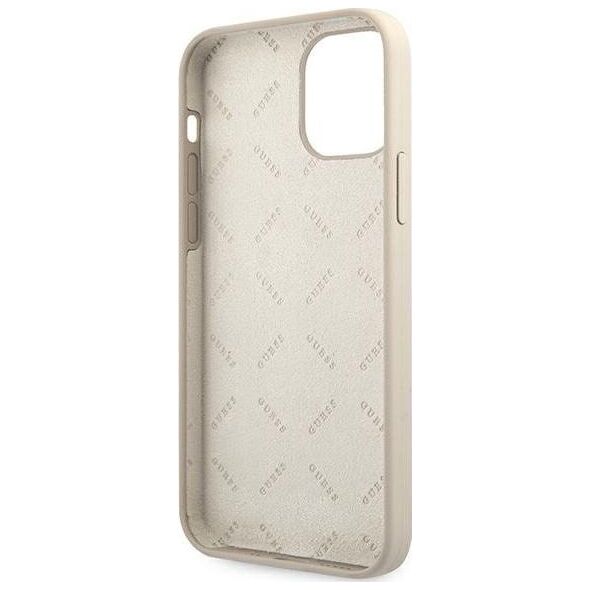 Guess Etui Guess GUHCP12SLSVSGP Apple iPhone 12 mini szaro różowy/grey pink hardcase Silicone Vintage