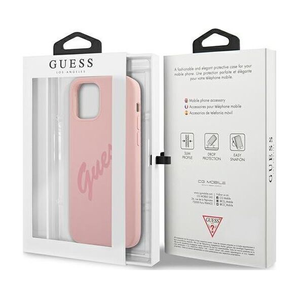 Guess Etui Guess GUHCP12SLSVSPI Apple iPhone 12 mini różowy/pink hardcase Script Vintage