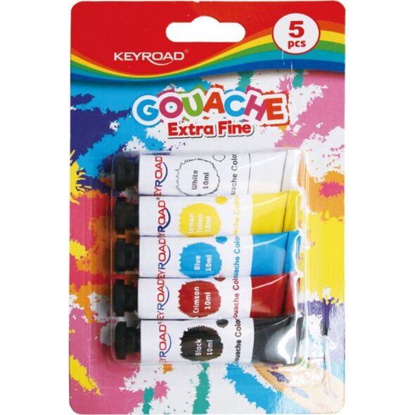 Keyroad Farby temperowe 5 kolorów 5x10 ml