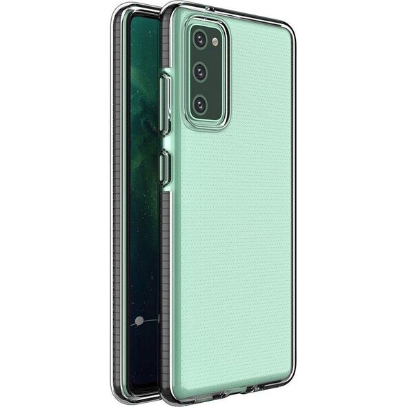 Hurtel Spring Case pokrowiec żelowe etui z kolorową ramką do Samsung Galaxy S21+ 5G (S21 Plus 5G) czarny