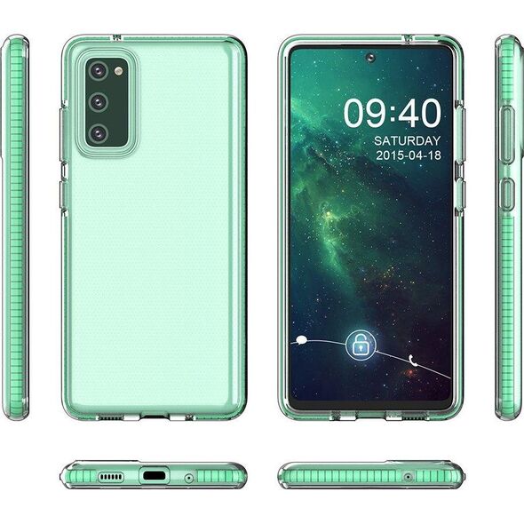 Hurtel Spring Case pokrowiec żelowe etui z kolorową ramką do Samsung Galaxy S21+ 5G (S21 Plus 5G) czarny