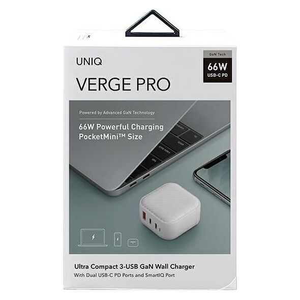 Ładowarka Uniq Verge Pro 1x USB-A 2x USB-C 3 A (UNIQ358WHT)