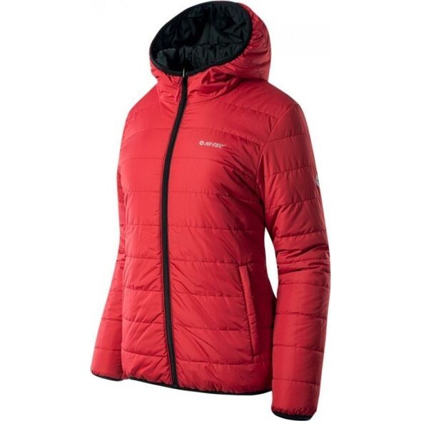 Hi-TEXT Dwustronna damska kurtka trekkingowa 2w1 Hi-Tec Halden czarno-czerwona rozmiar S