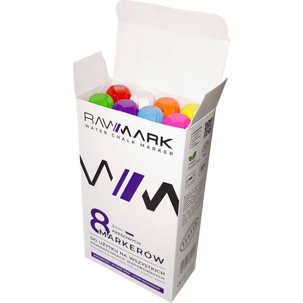 rawmark Markery kredowe waterchalk zestaw 8 kolorów