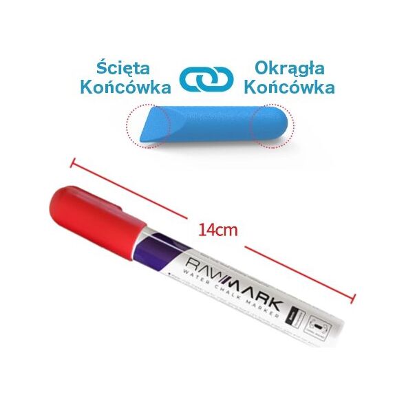 rawmark Markery kredowe waterchalk zestaw 8 kolorów
