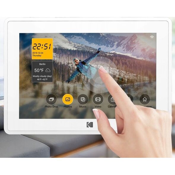 Ramka cyfrowa Kodak Kodak LED HD 10" WiFi 13GB Brązowo - niebieski