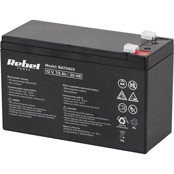 MaxPower Akumulator 12V/7.5Ah (BAT0403)