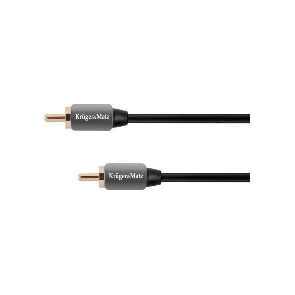 Kabel Kruger&Matz RCA (Cinch) - RCA (Cinch) 1.8m szary (KM0302)