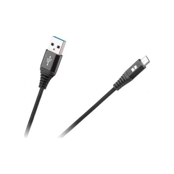 Kabel USB Rebel USB-A - microUSB 1 m Czarny (RB-6000-100-B)