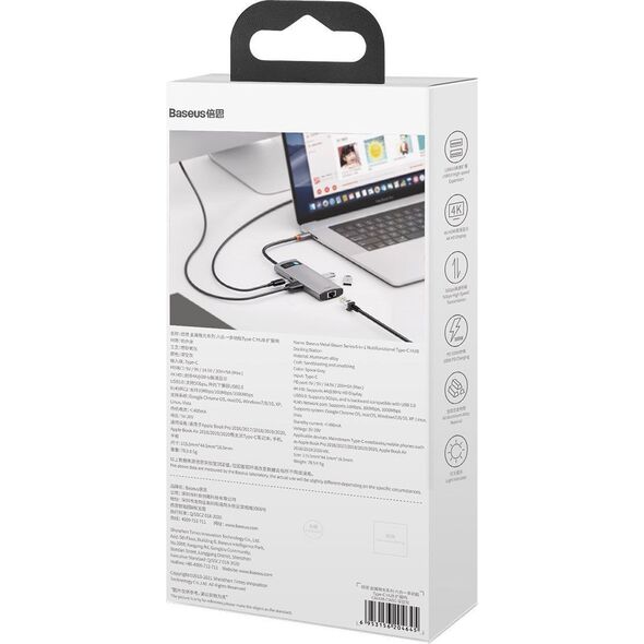 Stacja/replikator Baseus USB-C (CAHUB-CW0G)