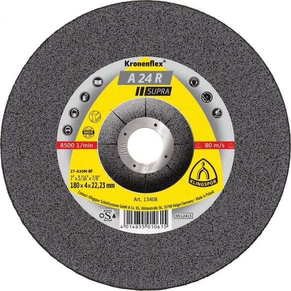 Klingspor TARCZA DO CIĘCIA-STAL A24R SUPRA 125*2,5*22 PŁ.SZT.1(45430A) KL13295 KLINGSPOR