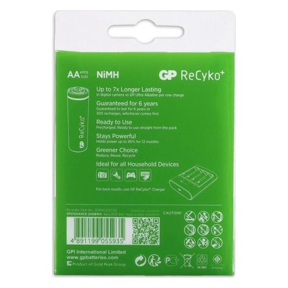 GP Akumulator ReCyko+ AA / R6 2100mAh 4 szt.