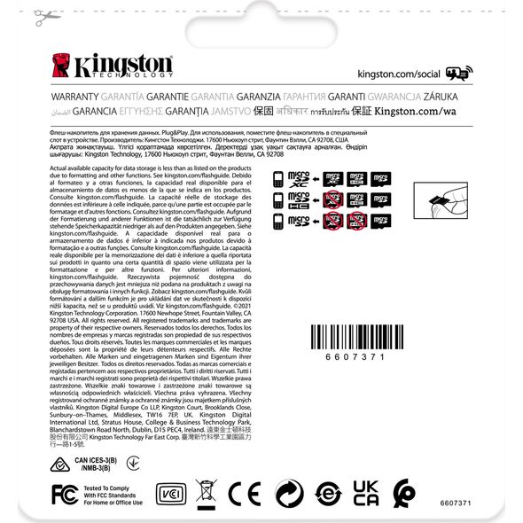 Karta Kingston Industrial MicroSDHC 8 GB Class 10 UHS-I/U3 A1 V30 (SDCIT2/8GB)