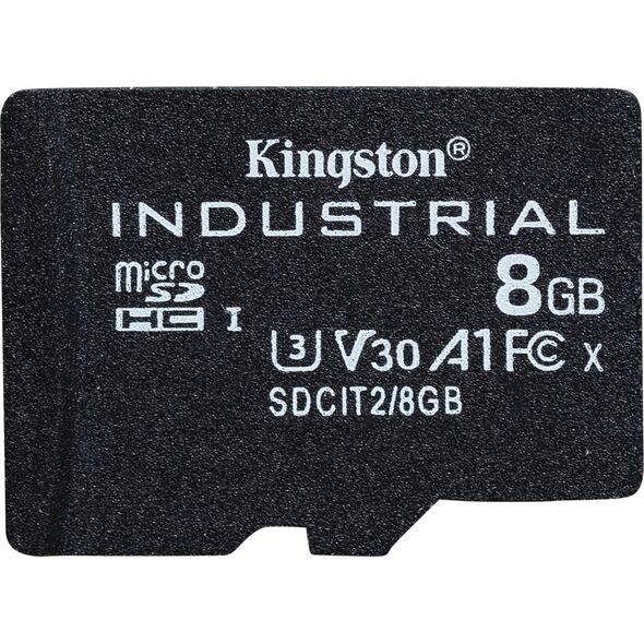 Karta Kingston Industrial MicroSDHC 8 GB Class 10 UHS-I/U3 A1 V30 (SDCIT2/8GBSP)