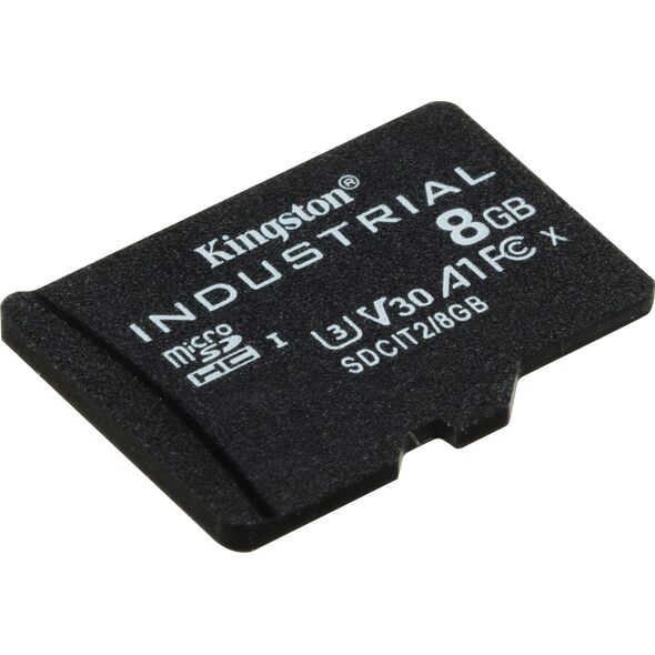 Karta Kingston Industrial MicroSDHC 8 GB Class 10 UHS-I/U3 A1 V30 (SDCIT2/8GBSP)