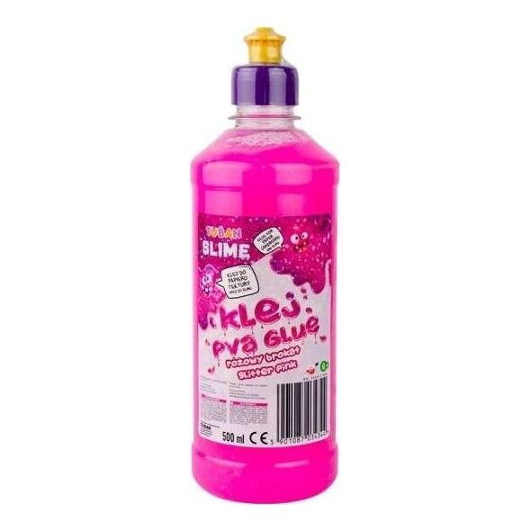 TUBAN Klej różowy brokat 500 ml