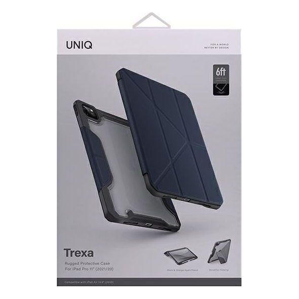 Etui na tablet PanzerGlass Etui UNIQ Trexa Apple iPad Pro 11 2020/2021 (2. i 3. generacji) Antimicrobial niebieski/blue
