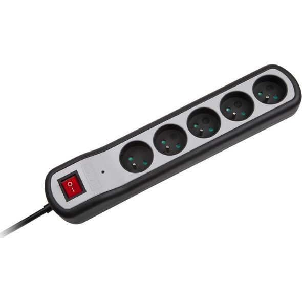 Listwa zasilająca Rebel URZ3063 5 gniazd 5 m biało-czarna (URZ3063-5W)