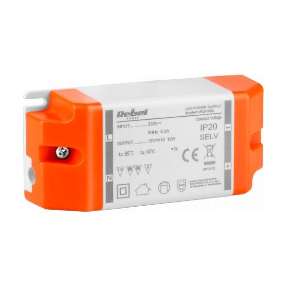 Rebel Zasilacz do sznurów diodowych LED 12 W / 1 A