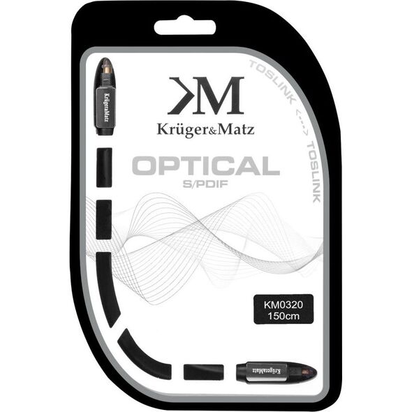 Kabel Kruger&Matz Toslink - Toslink 1.5m czarny (KM0320)