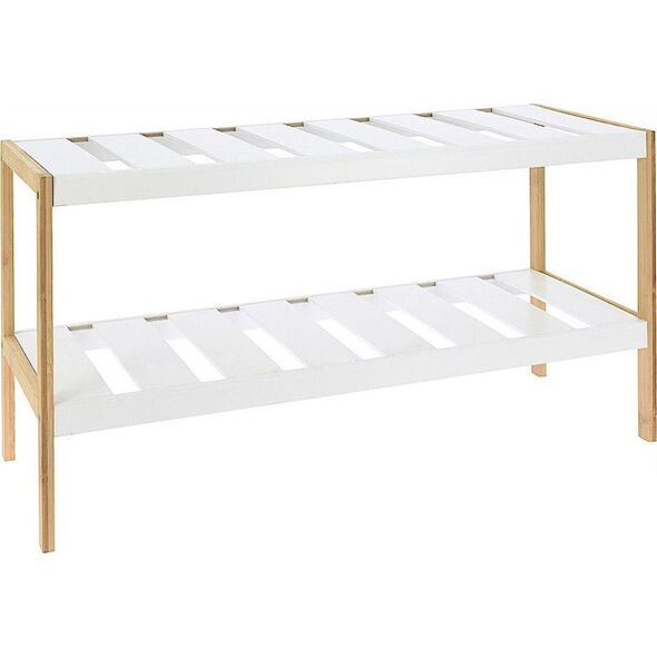 Storage Solutions Regał BAMBUSOWY stojak na buty 2 poziomy