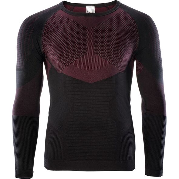 Hi-Tec Bielizna termoaktywna męska bluza Hino Top czarno-czerwony rozmiar M/L