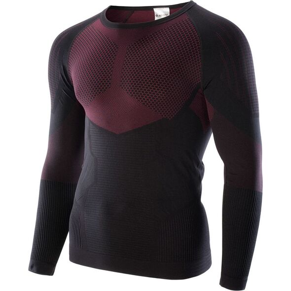 Hi-Tec Bielizna termoaktywna męska bluza Hino Top czarno-czerwony rozmiar XL/XXL