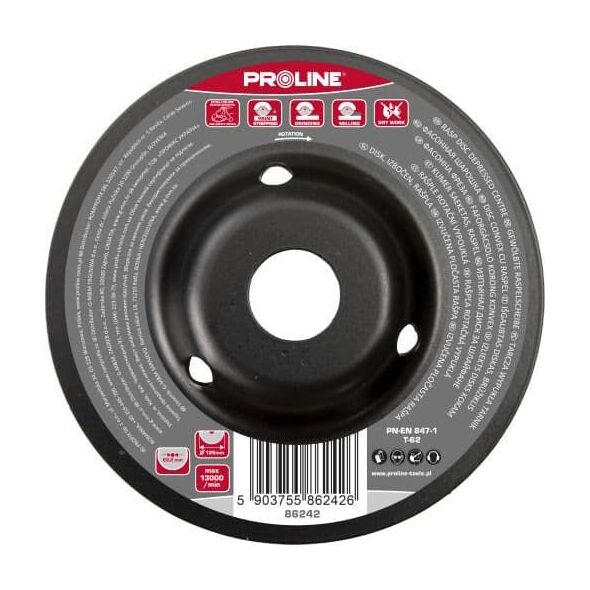 Profix TARCZA WYPUKŁA TARNIK ŚREDNIE ZĘBY TYP A 125MM PROLINE