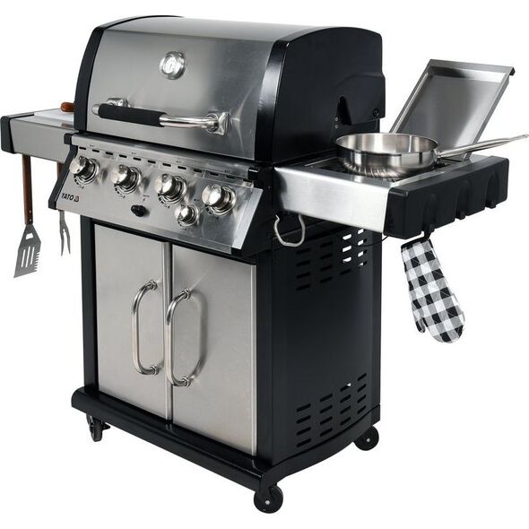 Yato YG-20013 Grill ogrodowy gazowy 17.5 kW 46 cm x 65 cm