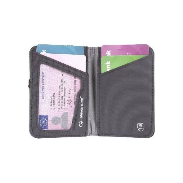 Lifeventure RFID Card Wallet, Recycled, Grey