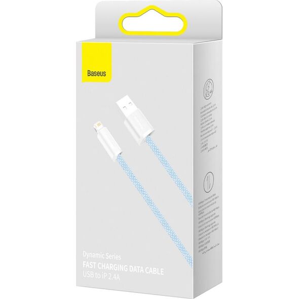 Kabel USB Baseus USB-A - Lightning 1 m Turkusowy (BSU3007BLU)