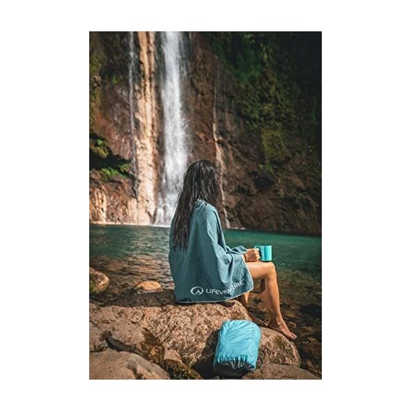 Lifeventure Recycled SoftFibre Trek Towel, Teal, Extra Large