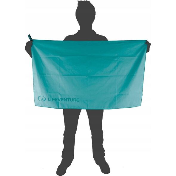 Lifeventure Recycled SoftFibre Trek Towel, Teal, Large