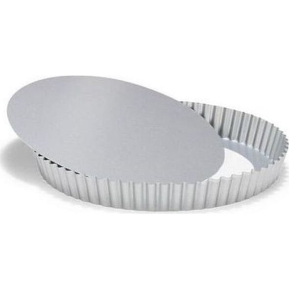 Patisse kształt quiche z luźnym dnem 28 cm stal srebrna