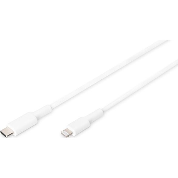Kabel USB Digitus USB-C - Lightning 1 m Biały (DB-600109-010-W)