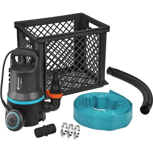 Gardena GARDENA High Water Set 9000, Submersible / Pressure Pump (black/turquoise, 300 Watt)