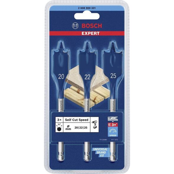 Wiertło Bosch Bosch Expert Self Cut Speed flat drill bit set, 3 pieces, O 20/ 22/ 25mm (length 152mm)