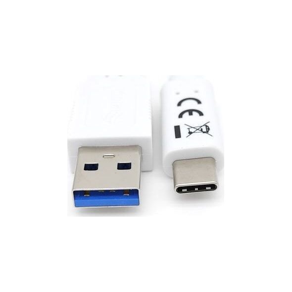 Kabel USB Equip USB-A - USB-C 1 m Biały (128364)