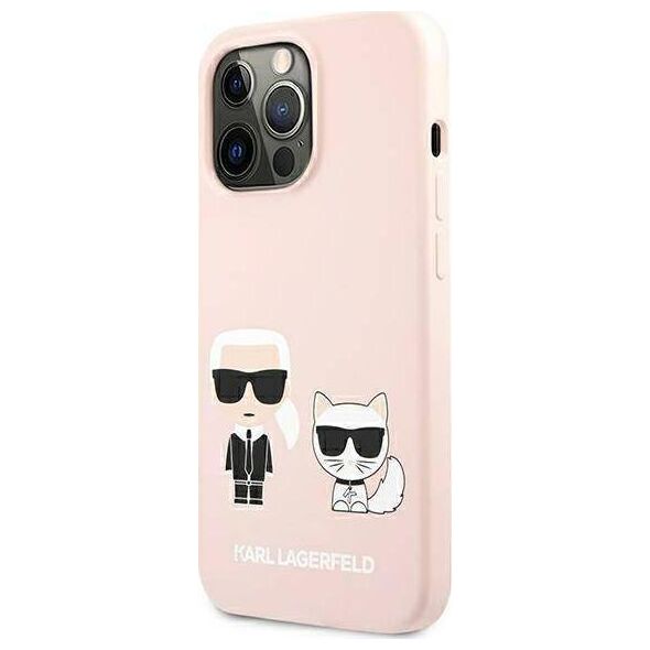 Karl Lagerfeld Karl Lagerfeld KLHMP13LSSKCI iPhone 13 Pro / 13 6,1" hardcase jasnoróżowy/light pink Silicone Ikonik Karl & Choupette Magsafe