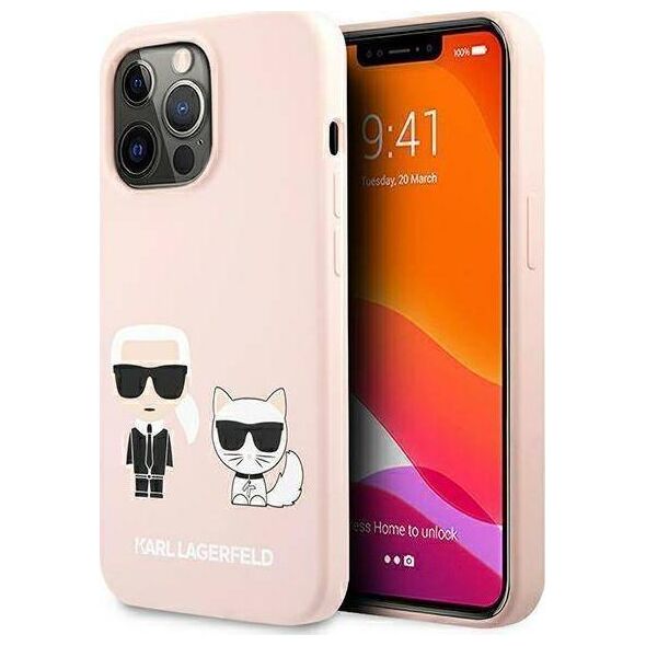 Karl Lagerfeld Karl Lagerfeld KLHMP13XSSKCI iPhone 13 Pro Max 6,7" hardcase jasnoróżowy/light pink Silicone Ikonik Karl & Choupette Magsafe