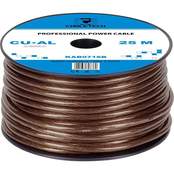 Cabletech Kabel samochodowy 12Ga OD4.5mm CU+AL 25m