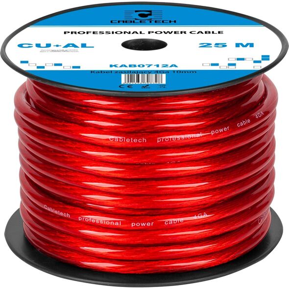 Cabletech Kabel samochodowy 4Ga OD10mm CU+AL