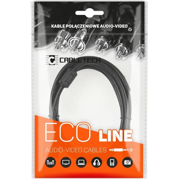 Kabel USB Cabletech USB-A - USB-A 1 m Czarny (KPO4012-1.0)