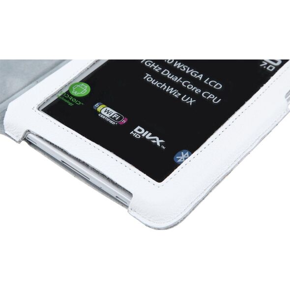 Etui na tablet Quer Etui białe dedykowane do Samsung Galaxy Tab P3100 (skóra naturalna)