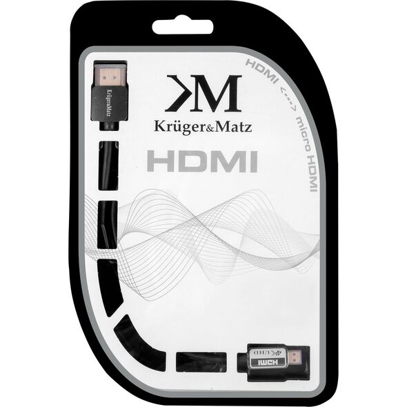 Kabel Kruger&Matz HDMI - HDMI 3m czarny (KM0328)