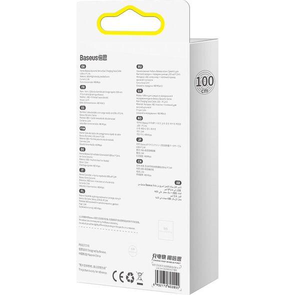 Kabel USB Baseus USB-A - Lightning 1 m Szary (CALD000416)