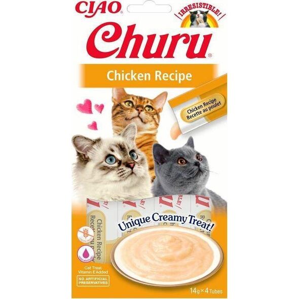 Churu Przysmak CHURU z kurczakiem dla kota 4x14g