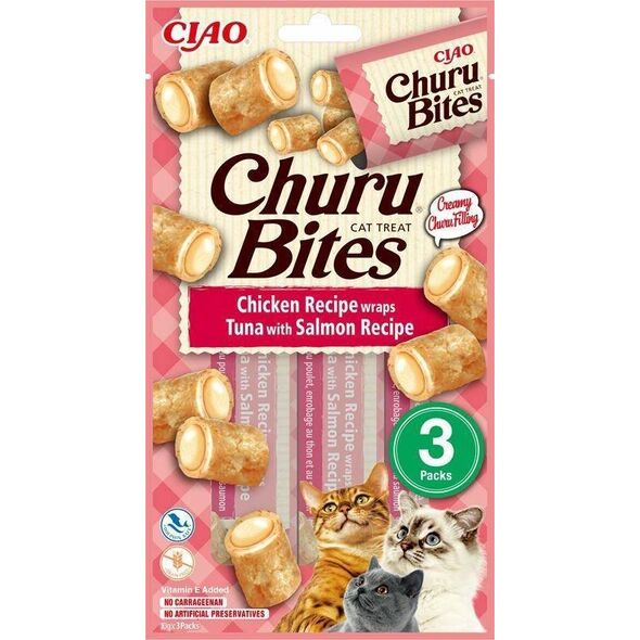 Churu Przysmak CHURU Bites Tuńczyk&Łosoś dla kota 3x10g