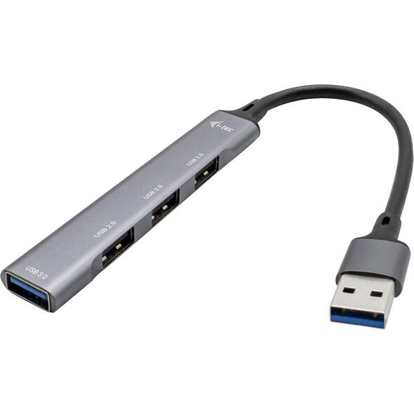 HUB USB I-TEC 4x USB-A 2.0 (U3HUBMETALMINI4)