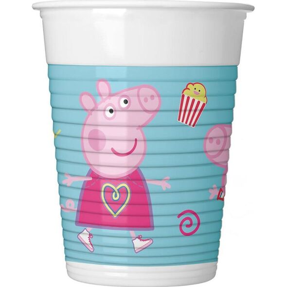 GoDan Kubeczki plastikowe Świnka Peppa 200ml 8szt Godan